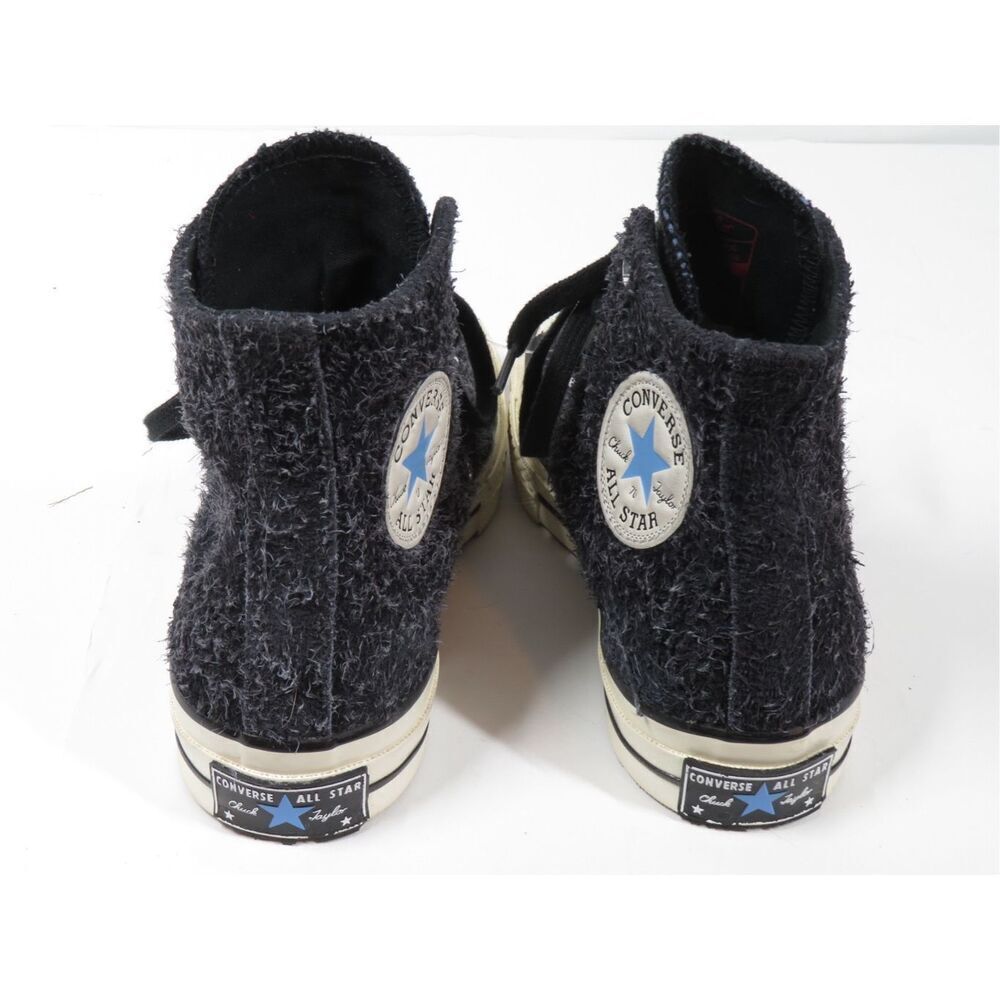 Converse Chuck 70 High Top Black Furry Suede Sneakers Women 6.5 - Picture 4 of 7